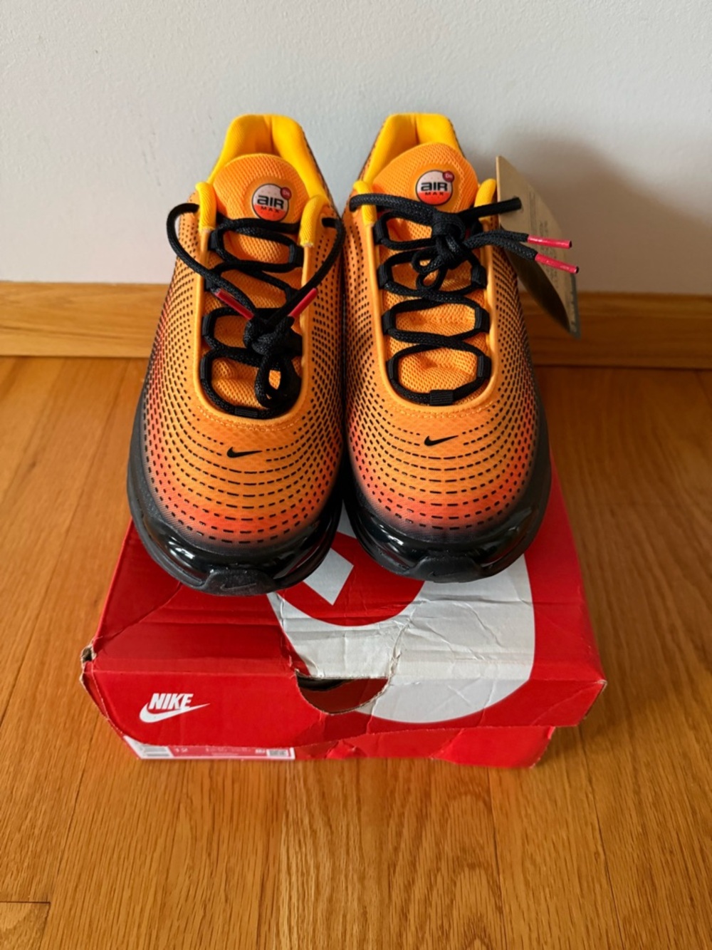 Nike Orange and Black air max Dn Running Shoes